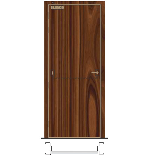 Wooden Finish Metal Doors